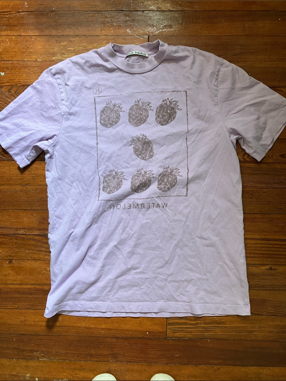 Acne Studios Pastel Purple Graphic Tee